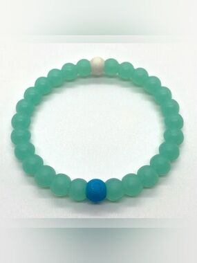 LOKAI Medium Translucent Aqua Blue Green Bangle Bracelet Boho Y2K Streetwear